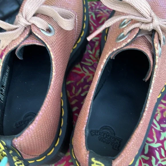 Pink Iridescent Platform Dr. Martens Oxford Loafers - Picture 15 of 17